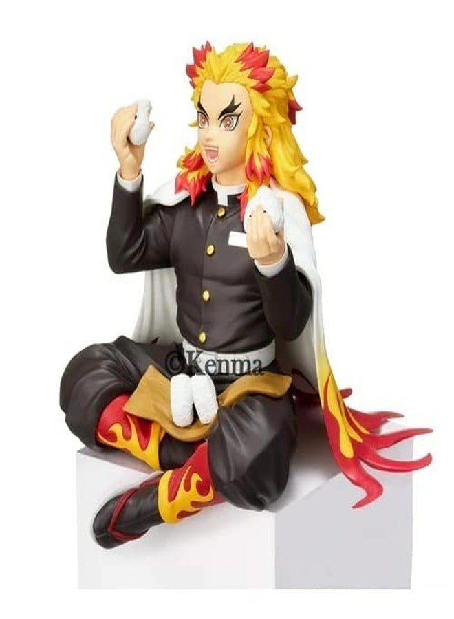 KENMA Demon Slayer Kyojuro Rengoku Perching Sitting Eating Action Figure Kimetsu no Yaiba PM Perching Anime Figure Weeb Manga Collectible - Image 2
